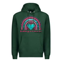 Sports Green valentine's day rainbow let all that you do be done in love 1 corinthi Premium Hoodie - AdoDesignShop