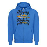 True Royal stepping into my birthday with god s grace and mer Zipper Hoodie - MaliasSmallBusiness