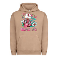 Pigment Burro nurse gnomies nurse  life spring Urban Hoodie - BarkalooDesign