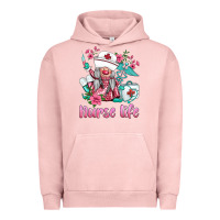 Pigment Salmon nurse gnomies nurse  life spring Urban Hoodie - BarkalooDesign