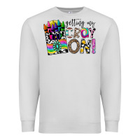 Dove Grey getting my cray on Premium Sweatshirt - CowhideDigitalArt