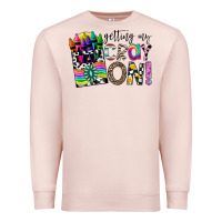 Pale Pink getting my cray on Premium Sweatshirt - CowhideDigitalArt