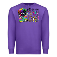 Purple getting my cray on Premium Sweatshirt - CowhideDigitalArt