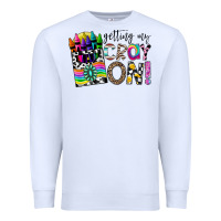 White getting my cray on Premium Sweatshirt - CowhideDigitalArt