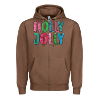 Chestnut holly jolly Zipper Hoodie - MaliasSmallBusiness