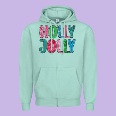 Zipper Hoodie holly jolly