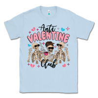 Dusty Blue anti valentine club Classic Tee - MaliasSmallBusiness