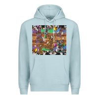 Blue Mist easter bunny egg cowhide leopard Premium Hoodie - Artiststas