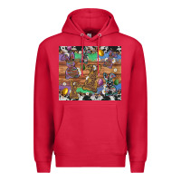 Cardinal easter bunny egg cowhide leopard Premium Hoodie - Artiststas