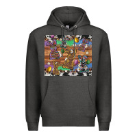 Charcoal Heather easter bunny egg cowhide leopard Premium Hoodie - Artiststas