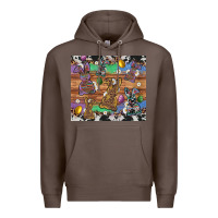Coffee easter bunny egg cowhide leopard Premium Hoodie - Artiststas