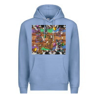 Colony Blue easter bunny egg cowhide leopard Premium Hoodie - Artiststas