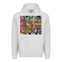 Dove Grey easter bunny egg cowhide leopard Premium Hoodie - Artiststas