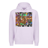 Lilac easter bunny egg cowhide leopard Premium Hoodie - Artiststas
