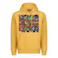 Mustard easter bunny egg cowhide leopard Premium Hoodie - Artiststas