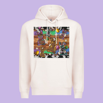Easter Bunny Egg Cowhide Leopard Premium Hoodie Designed By Artiststas