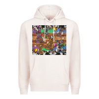 Pale Pink easter bunny egg cowhide leopard Premium Hoodie - Artiststas