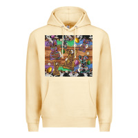 Pina Colada easter bunny egg cowhide leopard Premium Hoodie - Artiststas