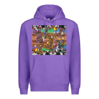Purple easter bunny egg cowhide leopard Premium Hoodie - Artiststas