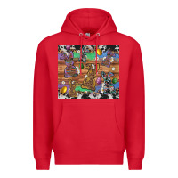 Red easter bunny egg cowhide leopard Premium Hoodie - Artiststas