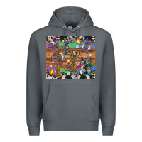 Rock easter bunny egg cowhide leopard Premium Hoodie - Artiststas