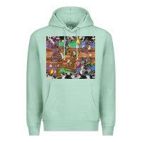 Seafoam easter bunny egg cowhide leopard Premium Hoodie - Artiststas