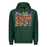 Sports Green easter bunny egg cowhide leopard Premium Hoodie - Artiststas