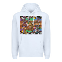 White easter bunny egg cowhide leopard Premium Hoodie - Artiststas