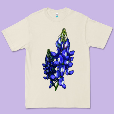 Bluebonnet Flower Illustrations Premium Tee Designed By Lillyallendesigns