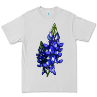 Dove Grey Bluebonnet Flower Illustrations Premium Tee - LillyAllenDesigns