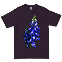 Plum Bluebonnet Flower Illustrations Premium Tee - LillyAllenDesigns