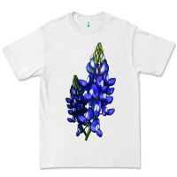 White Bluebonnet Flower Illustrations Premium Tee - LillyAllenDesigns