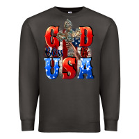 Smoke God bless the USA  4th of july Premium Sweatshirt - CowGirlArtShop