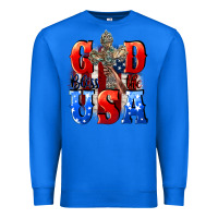 True Royal God bless the USA  4th of july Premium Sweatshirt - CowGirlArtShop