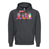 Smoke love coffee cups Zipper Hoodie - MaliasSmallBusiness