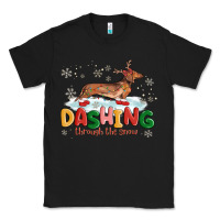 Black dachshund through the snow Classic Tee - MaliasSmallBusiness
