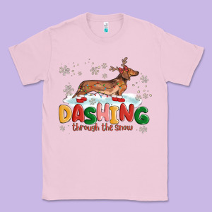 Dachshund Through The Snow Classic Tee Designed By Maliassmallbusiness