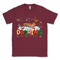 Burgundy dachshund through the snow Classic Tee - MaliasSmallBusiness