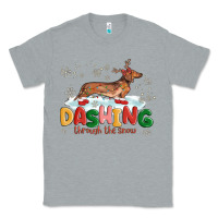 Heather Grey dachshund through the snow Classic Tee - MaliasSmallBusiness