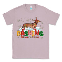 Lilac dachshund through the snow Classic Tee - MaliasSmallBusiness