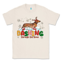 Natural dachshund through the snow Classic Tee - MaliasSmallBusiness