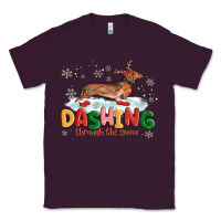 Plum dachshund through the snow Classic Tee - MaliasSmallBusiness