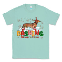 Seafoam dachshund through the snow Classic Tee - MaliasSmallBusiness