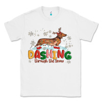 White dachshund through the snow Classic Tee - MaliasSmallBusiness