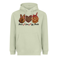 Matcha peace love toy poodle Heavyweight Hoodie - RanaPortraitStore