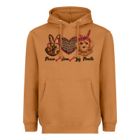 Meerkat peace love toy poodle Heavyweight Hoodie - RanaPortraitStore