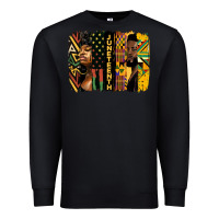 Black juneteenth brush stroke Premium Sweatshirt - HRA Design Shop