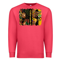 Cardinal juneteenth brush stroke Premium Sweatshirt - HRA Design Shop