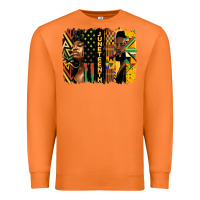 Carrot juneteenth brush stroke Premium Sweatshirt - HRA Design Shop