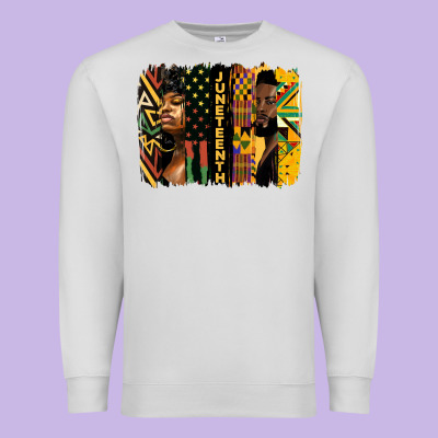 Juneteenth Brush Stroke Premium Sweatshirt Designed By Hra Design Shop